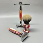 COLORFUL FINEST BADGER SHAVING SET